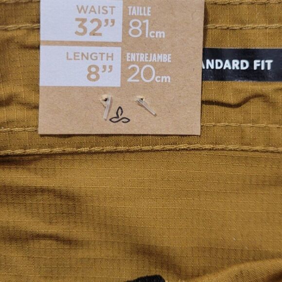 Prana Double Peak Shorts Men Size 32 Antique Bronze 8" Inseam Ripstop Hiking NEW - Picture 9 of 14